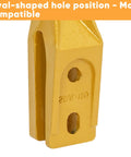 Five Set Trenching Bucket Teeth Kit For Skid Steer Backhoe Bolt On Teeth with oval-shaped holes for excavator attachments.