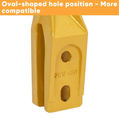 Five Set Trenching Bucket Teeth Kit For Skid Steer Backhoe Bolt On Teeth with oval-shaped holes for excavator attachments.