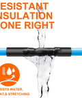 Top Tier 1/2 Inch Heat Shrink Tubing 13 Foot Roll Dual Wall Adhesive Lined Waterproof Wire Wrap Cover in use with water resistance.