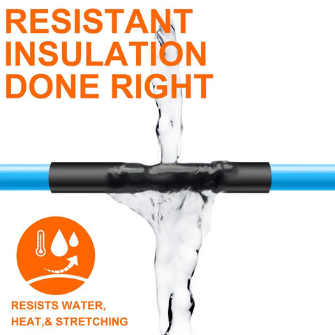 Top Tier 1/2 Inch Heat Shrink Tubing 13 Foot Roll Dual Wall Adhesive Lined Waterproof Wire Wrap Cover in use with water resistance.