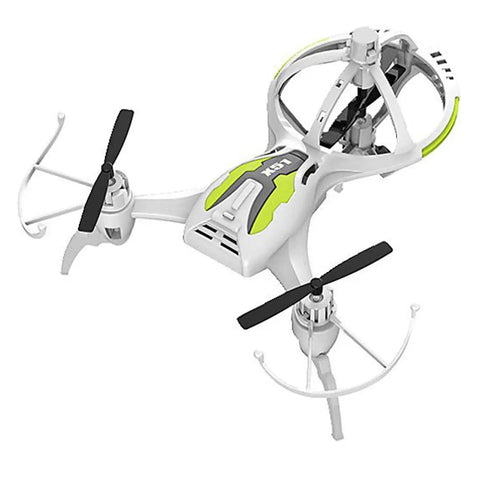 White Alien Spaceship X51 Gyro Tricopter Rc Drone With 2 4Ghz Control, 3D Flip Stunts, Led Flash Lights, Dual Speed 4Ch Quadcopter