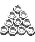 Stainless Steel Self Tapping Thread Insert Repair Kit Heavy Duty With 9 Styles For Automotive Rail Marine Shipbuilding And Construction Machinery Inner M6 1.0 Outer M10 1.25 Length 8mm, stainless inserts on white