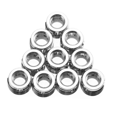 Stainless Steel Self Tapping Thread Insert Repair Kit Heavy Duty With 9 Styles For Automotive Rail Marine Shipbuilding And Construction Machinery Inner M6 1.0 Outer M10 1.25 Length 8mm, stainless inserts on white