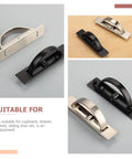 Different angles of Zinc Alloy Cabinet Door Pull Handle With Rotatable Hidden Ring For Wardrobe And Drawers Brushed Finish Cupboard Furniture Handle Durable Dresser Knobs And Pulls For No Fuss Cabinet Install in black and silver.