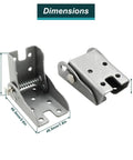Heavy Duty Folding Table Leg Hinge Replacement Brackets Rock Solid Steel Support For Patio Or Picnic Tables Smooth Swap Ready Gonna Outlast The Competition Pack Of Two Silver Finish with dimensions 66.5mm by 46.5mm by 61mm