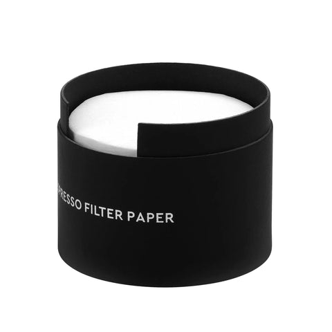 Espresso 58Mm Paper Filters Replacement Pack With Storage Box 200 Sheets Top Of Basket Fit For 58Mm Portafilter Perfect For Lighter Roasts And Smooth Consistent Espresso Shots displayed in black container.