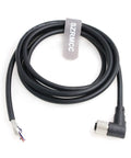 M12 ACode 4 Pin Female Right Angle Sensor Actuator Cable Bare Wire For Industrial Cameras Fieldbus IO Link Waterproof IP67