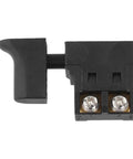 Heavy Duty Variable Speed Trigger Switch With Dead Easy Turn Knob For Electric Drill And Circular Saw Lock On Or Self Rest Mode Black Housing, top view.