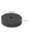 Six Pc Nylon Polishing Buffing Discs With 10Mm Hole For Metal Copper And Aluminum Steel Furniture Finishing Industrial Grade Abrasive Action That Gets The Job Done Real Good Fast, dark grey nylon disc showing dimensions.