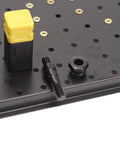 Hand Rivet Nut Tool Mandrel And Nosepiece Set Three Eighths To Sixteen Thread Adjustable Stroke on perforated metal panel