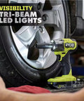 Brushless Eighteen Volt Cordless Impact Wrench Delivers Tough As Nails Torque For Tight Spaces Featuring Four Mode Settings And A Hella Compact Design That Knocks Your Socks Off On Every Garage Project with tri-beam LED lights.
