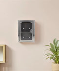 Locking Wall Mounted Stainless Steel Storage Box With Double Layer Design See Through Door Perfect Tool Medicine Organizer