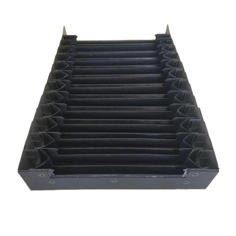 Flexible Accordion Bellows Three Sided Armored Slideway Guard for Industrial Machines, heavy-duty nylon PVC material