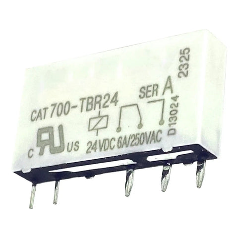 Close-up of 5-pin 24VDC 6A 250VAC relay component from 15 Pack 24VDC 6A 250VAC 5 Pin Relay Workhorse for industrial use
