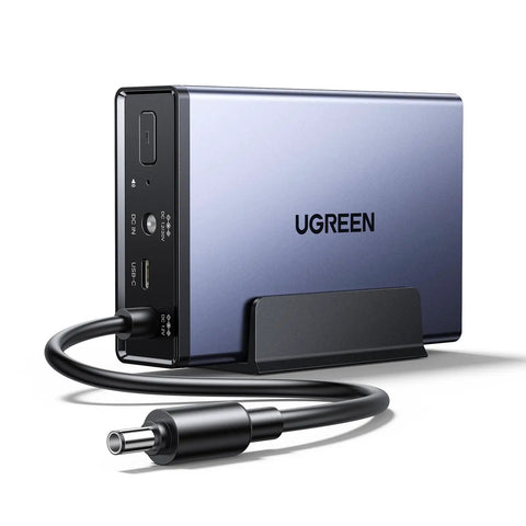 Side view of Uninterruptible NAS Power Supply With 120W DC Battery Backup And Surge Protector, 12000mAh Capacity For Select 2 Bay And 4 Bay NAS Models