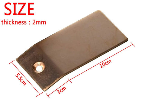 2mm red copper plate from Copper Spoon Welder Tools Set For MIG Welding Copper Plate Backers, 10cm x 5.5cm dimensions