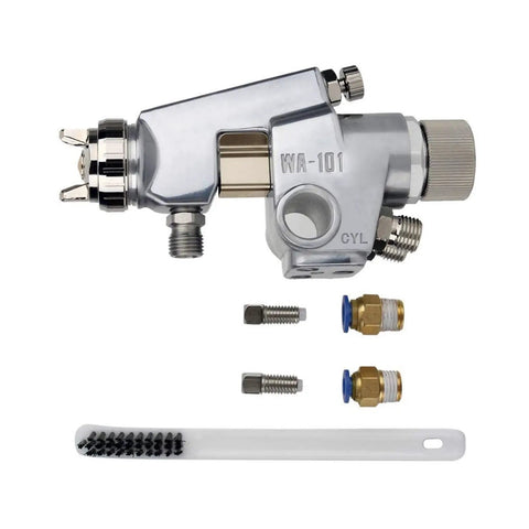 Heavy Duty Industrial Pressure Spray Gun With Professional Automatic Reciprocating Paint Tool For High Atomization, stainless steel nozzle with accessories.