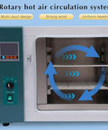Interior view of Heavy Duty Lab Drying Oven With Digital Forced Air Convection showing rotary hot air circulation system.