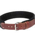 3 Inch Leather And Nylon Tool Belt Padded For All Day Comfort With Heavy Duty Steel Roller Buckle Durable Industrial Grade Work Belt For Pros