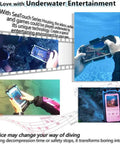 Diver using Underwater Touchscreen Phone Case For iPhone 12 13 14 15 Pro And Pro Max Waterproof To 60 Meters Lets You Use.
