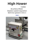 1500W Electric Belt Sander Heavy Duty Powerhouse With Variable Speed That Smoothes Like Silk Tackles Rough Finishes Perfect For Garage Tinkerers And Seasoned Carpenters Wanting Easy Results control panel with button