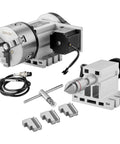 Heavy Duty Dividing Head With K11 3 Jaw Chuck And Mt2 Tailstock 4Th Axis A Axis Rotary Indexing Head For Cnc Milling Machine components including chuck and tailstock.