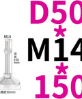 Rock Solid Adjustable Furniture Leveling Feet With Non Slip Stainless Steel Base Anti Wobble Threaded Glides For Uneven Floors Heavy Duty Shock Absorber Pack Of Two dimensions M14 thread and 50mm base.