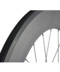 Close-up of Carbon Wheelset 38/50/60/88mm 700c Clincher 23mm UD Matte Finish For Road Bikes With Basalt Brake Surface Shimano