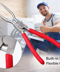 Pro Grade Spring Expansion Tool For Washer Tub Replacement From 2 Inches To 4.1 Inches, safe grip handle, shown in use