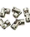 Five Pack 8mm to 8mm Universal Joint Motor Shaft Couplers Rotatable Steering Connectors for RC Cars, Boats, Robots