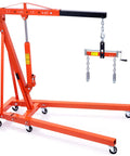 2 Ton Hydraulic Engine Hoist With Lever And Leveler Heavy Duty Cherry Picker Shop Crane Foldable Engine Crane For Auto Repair Motors Weights And Loading Lifts
