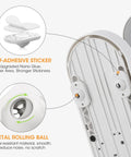 Close-up of Eight Pack Small Appliance Rollers With Self Adhesive Casters showing nano glue and metal roller ball features.