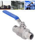 Built Like A Tank 304 Stainless Steel Ball Valve 3/4 Inch Npt Male Thread Featuring Heavy Duty Kickass Seals And A Rock Solid 1000 Wog Rating For Daily Plumbing Jobs in close-up view.