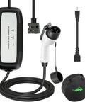 Portable 16 Amp EV Charger For 110 To 240 Volt Power Level 1 And Level 2 Charging J1772 Ready With NEMA 6 20 Plug And Adapter