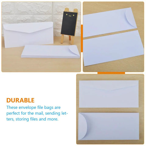20 Pack White Paper Envelopes For Office And Party Invites Thick Paper With Strong Security Reusable Design For Sending Letters And Mail