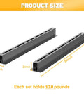 Garage Ceiling Tote Storage Rails Heavy Duty Overhead Bin Rack Adjustable Tote Slide System 4 Pack For 3 Bins Bins Not Included