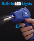 Plastic Welder Kit Pro Grade For Auto Body Repairs 110V with ergonomic grip and LED lights in hand view