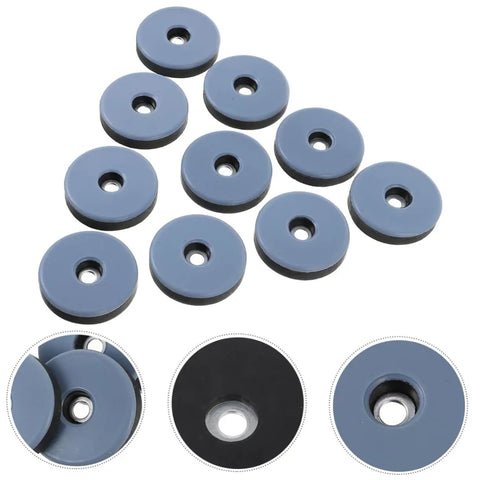 60 Heavy Duty PTFE Furniture Glides And Floor Protectors in a set of 12, designed to shield hardwood flooring from scratches.