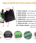 DB9 RS232 Breakout Connector Solderless Serial Adapter With Female DB9 Screw Terminal Module, case open showing labeled pins