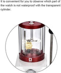 Dual Pressure Waterproof Watch Tester Kit For Pros And Home Gear with watch inside transparent cylinder for testing