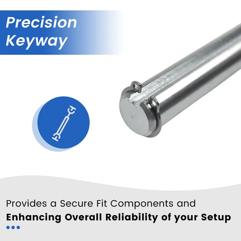 Silver Go Kart Jackshaft 12 Inch Long 5/8 Inch Diameter With 3/16 Inch Keyway for Mini Bike and circlip slots