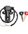 Ignition Switch Lock and Keys Kit For Kawasaki ER6N Z1000SX ER650 Ninja 650 400R Motorcycle 2011 To 2019 shown with two keys
