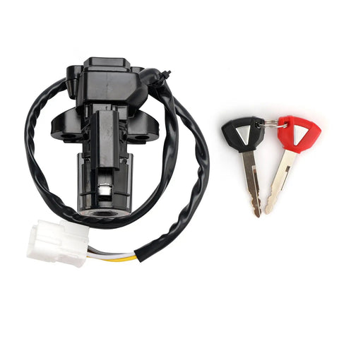 Ignition Switch Lock and Keys Kit For Kawasaki ER6N Z1000SX ER650 Ninja 650 400R Motorcycle 2011 To 2019 shown with two keys