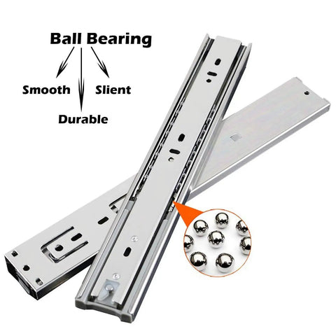 22 Inch Soft Close Drawer Slides With Rear Mounting Brackets, Full Extension Ball Bearing Slides, 2 Pairs Heavy Duty Dresser Drawer Runners