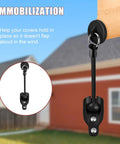 Replacement Roller Shade Bungee Kit With End Cap Tie Downs For Outdoor Roller Shades securing shade to wall