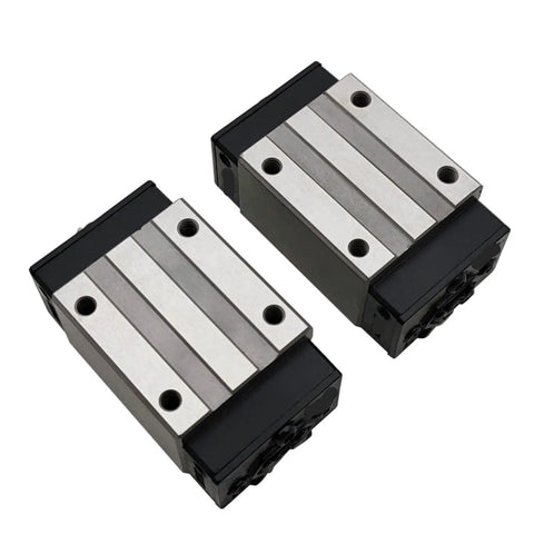 Pro Grade Linear Rail Slider Block Kit For CNC Machines And 3D Printers With 15 HG Track And 300mm Length, Smooth Ball Or Roller Bearing Motion For Beefy Load Handling, Compatible With HGH20CA HGH20CC HGW20CC 20HC Parts, two rail blocks