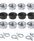 Bike Wheel Nut And Safety Washer Kit With Heavy Duty High Tensile Steel M8 M9.5 M10 flanged nuts and washers, 24 pieces.