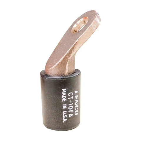 Bronze Stud Hole Quick Connect Terminal Built Tough In US With Add On Cable Easy Cable Removal And Polarity Change Durable Quick Connect For DIY Electrical Projects Pack Of 1 close-up view