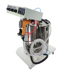 Jaryannix 110V Electrostatic Powder Coating Machine With Fast 500 G Min Output. Professional spray gun setup with metallic finishing tank.