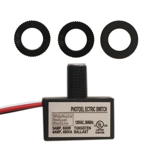 Photoelectric Switch For Outdoor Lighting 120V AC Hard Wired Post And Wall Mount Dusk To Dawn Sensor with wiring details